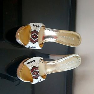 BCBGIRLS platform mules size 8